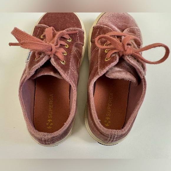 Superga Velvet Sneakers in Blush - Picture 6 of 9